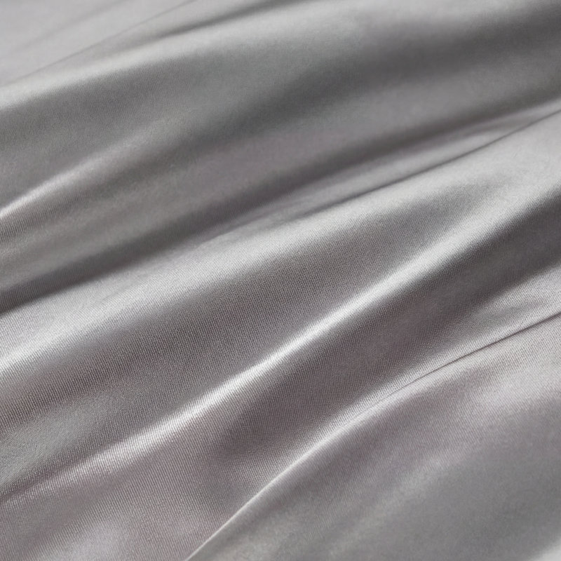 Juicy Couture Premium Silky Satin Sheet Sets, Full Sheet Set with 2 Pillowcases, Silver Wisteria