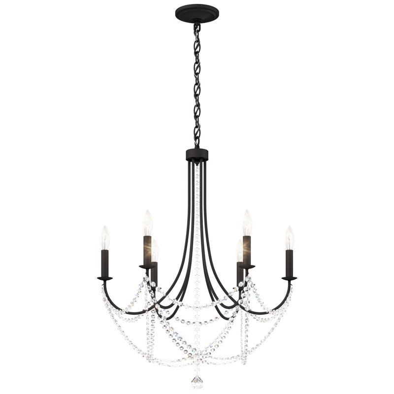 Verdana 6 - Light Chandelier, Black