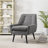Arreon Flannel Fabric Button Tufted Armchair-613506982