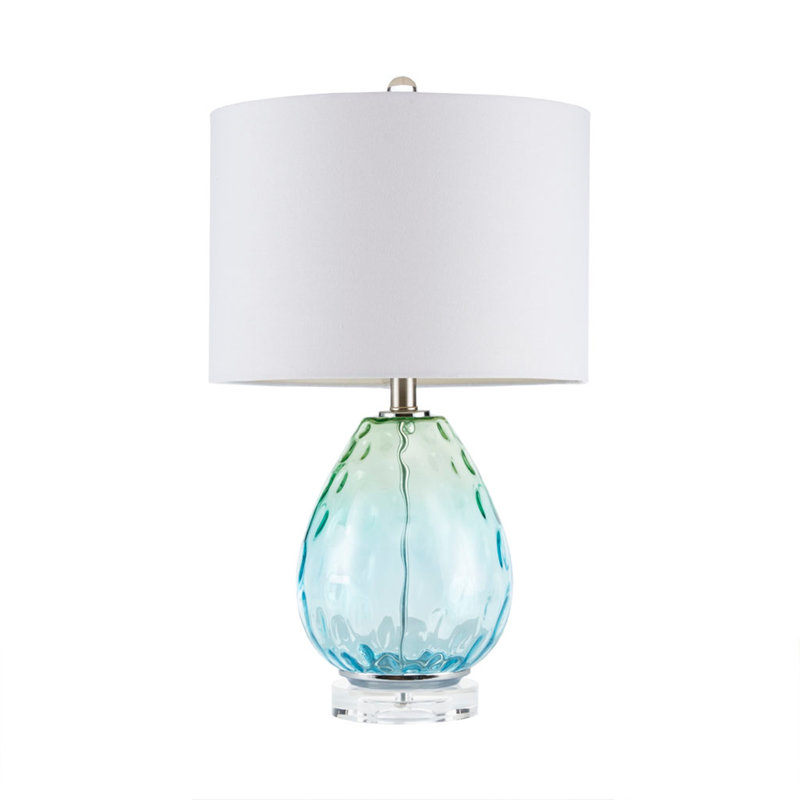 Lampe de table dégradée en verre dégradé, Bleu