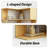 L-Shaped Corner Bookshelf, 6-Tier Wooden Freestanding Bookcase With Open Shelf Units-1613190170