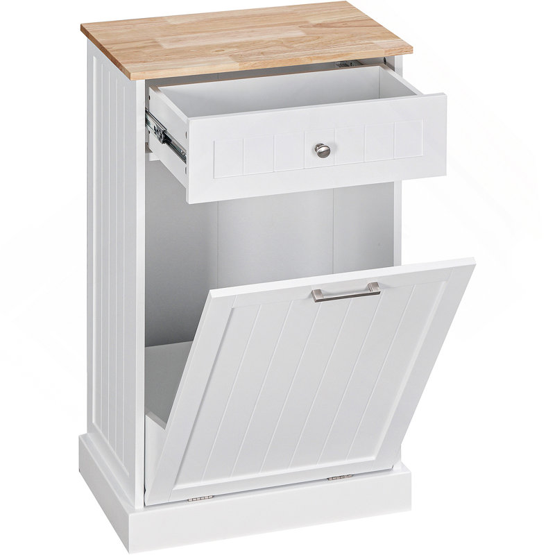 Armoire de recyclage autoportante pour cuisine, Blanc
