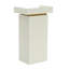 Bureau de réception, réception compacte avec espace de rangement, comptoir en bois moderne pour salon, hall, bureau, hôtel (blanc)
