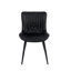 Chaises de salle à manger rembourrées en cuir avec chaises à oreilles et pieds en métal-88360000