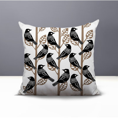Tanza Bird Reversible Indoor/Outdoor Square Pillow