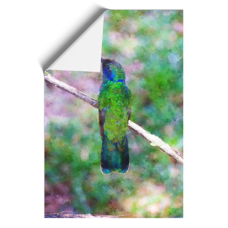Hummingbird Painting - Frameless Print, 59cm H x 42cm W x 0.1cm D