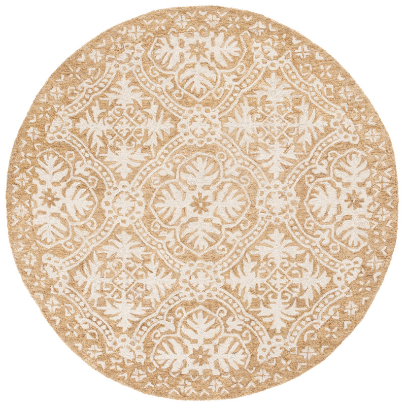 Tapis doré / ivoire Lauren Ralph Lauren Nina, Rond 6 pi