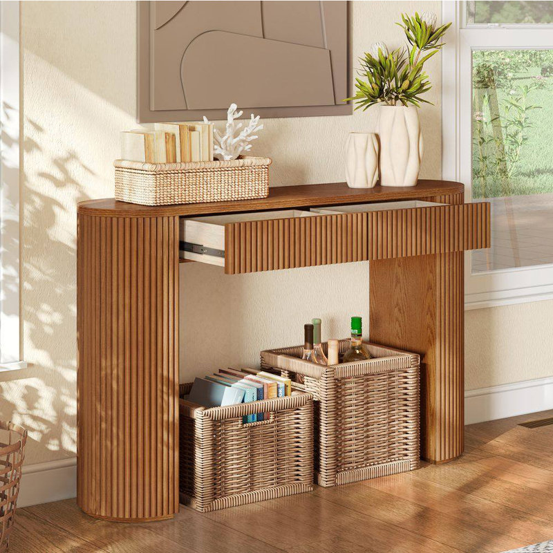 Console en bois de style français, Brun