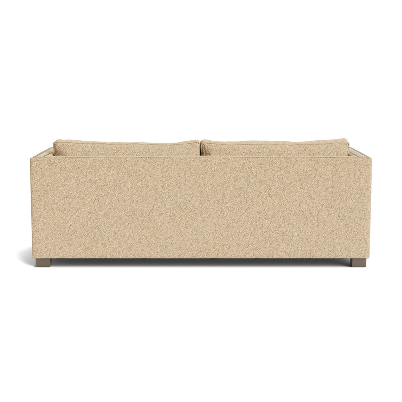 Keaton With Nails 84 Sofa, Brushed Nickel, Berber - Dune, Driftwood