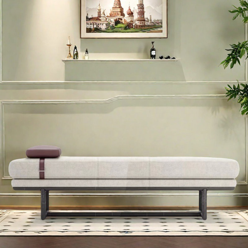 Tabouret de banc en lin, H 16,54 po x l 74,8 po x P 19,69 po