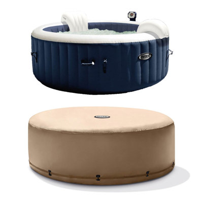 Ensemble de spa gonflable rond portatif pour 4 personnes Intex Purespa