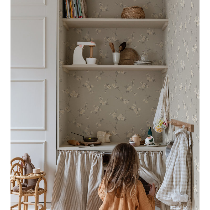 Villa Dalaro 2 Engla 33' L x 20.8" W Wallpaper Roll, Mineral Grey