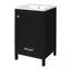 Meuble-lavabo de salle de bain avec lavabo simple, tiroir à fermeture en douceur et 1 porte-1636490963