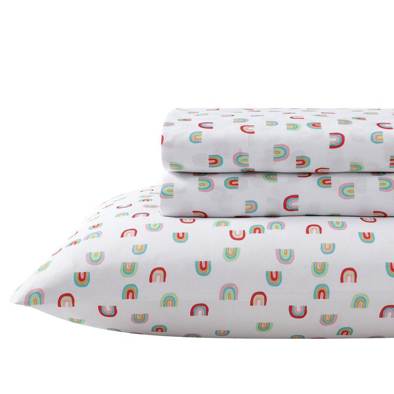 Ensemble de draps Eddie Bauer, Ensemble de draps pour lit simple + 1 taie d'oreil, Arc-en-ciel Sunnyvale