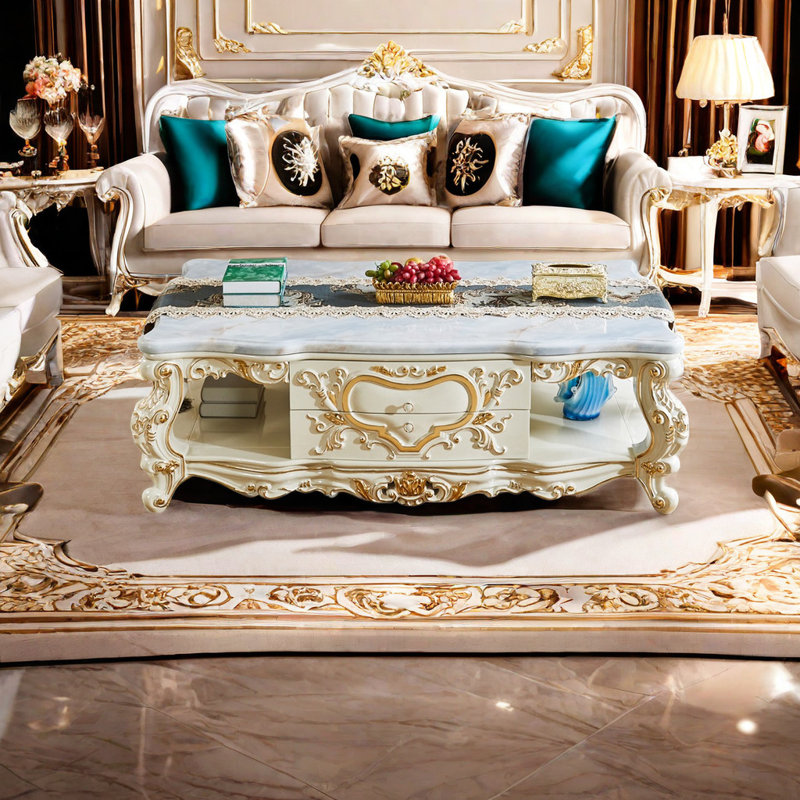 Table basse en marbre de style européen