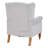 Upholstered Armchair With Solid Wood Side Table-673526748
