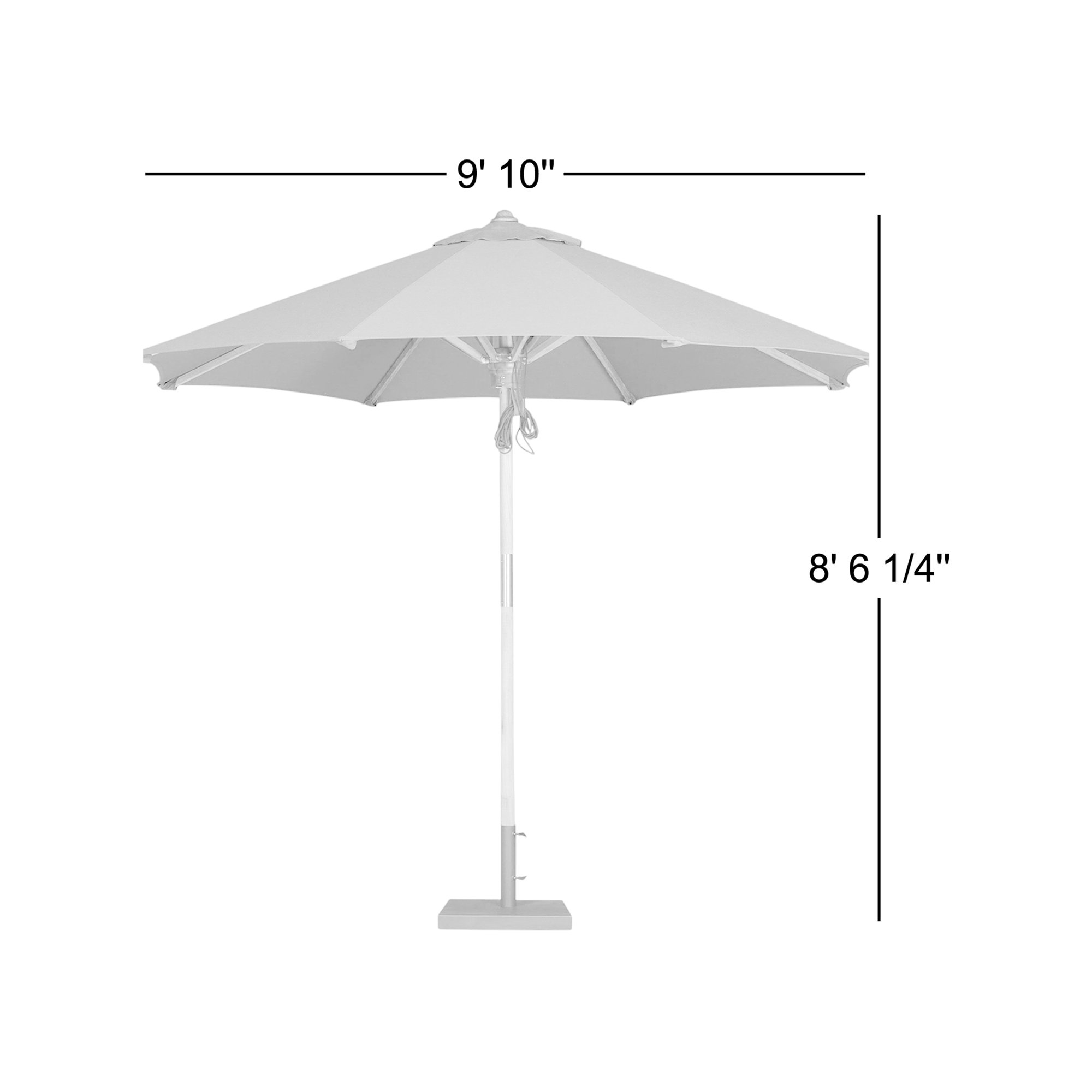 Nadira 118'' Outdoor Umbrella, Cream
