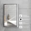 Armoire de salle de bain avec miroir, structure verticale en acier inoxydable 16 x 24, organisateur de rangement mural avec porte simple