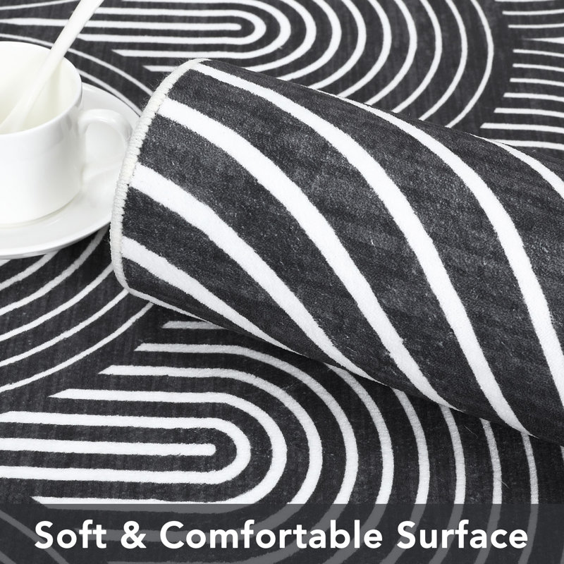 Tapis moderne à rayures Modern, Tapis de couloir 2 pi x 6 pi