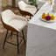 Ensemble de 2 tabourets de bar à hauteur de comptoir 26 po, 2 tabourets pivotants modernes pour îlot de cuisine-2039667527