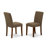 3 Piece Dining Room Table Set Contains a Rectangle Kitchen Table with Butterfly Leaf and 2 Coffee Linen Fabric Parson Dining Chairs, Mahogany-1692731505-1692731504