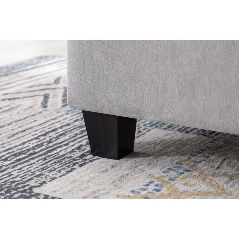 Canapé modulaire de coin 82 po, Polyester gris clair