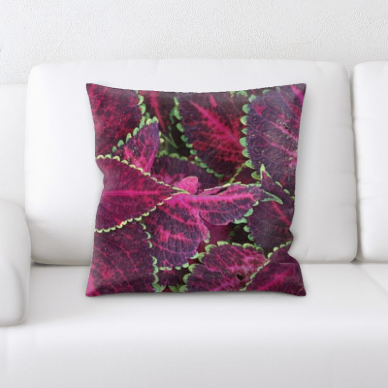 Close Up Microsuede Reversible Throw Pillow