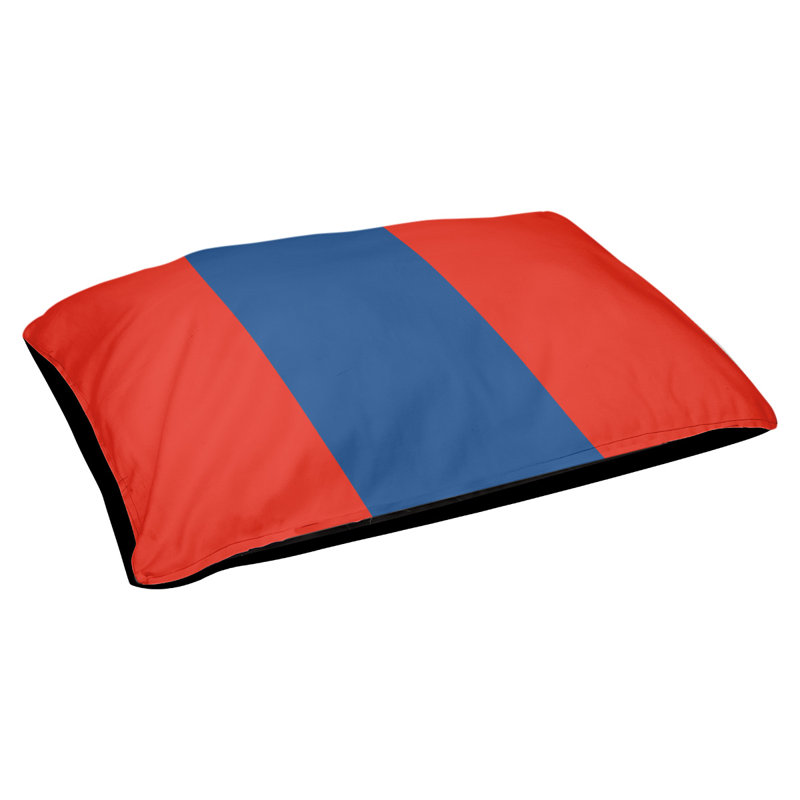 Coussin Oakland, Très grand (l 50 po x P 40 po x H 17 po), Rouge / bleu royal / rouge