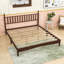 Wood Platform Bed with Headboard-921344334