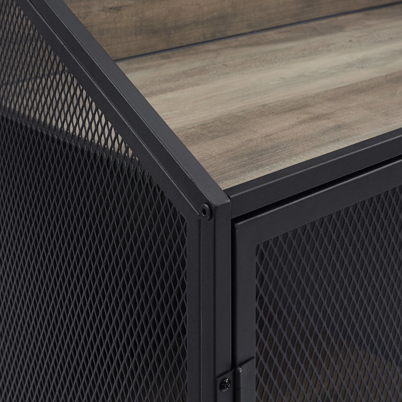 Munich 38" Bar Cabinet with Wine Storage, Gray Wash