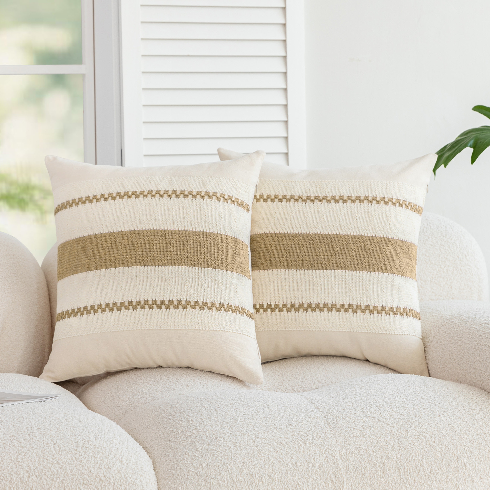 Barossa Design Boho Geometric Cotton Blend Throw Pillow Cover & Reviews | Wayfair
