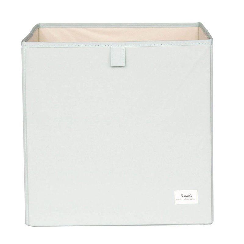 Green Recycled Fabric Collapsible Cube Storage Bin