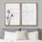 «Black and White Dandelion Minimalist Botanical Decor», reproduction d'art sur toile encadrée 2 pièces-98554418-98554417