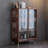 Nut-brown Solid Wood+Tempered Glass Display Cases