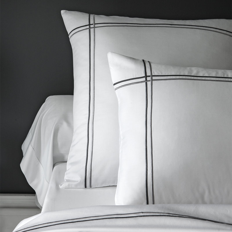 Batmanjali Cotton No Pattern Duvet Cover, Grey/White