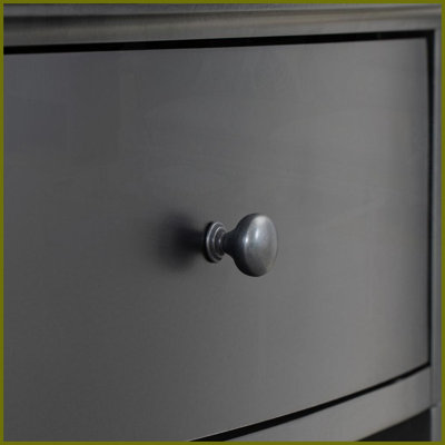 Panneau de fibres à densité moyenne moderne et incurvé Table basse en pin - 3 tiroirs et amp; Tablette, peu encombrante, assemblage facile
