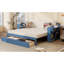 Grand lit de jour bleu avec mode bureau instantané et amovible pour les études à domicile-130155646