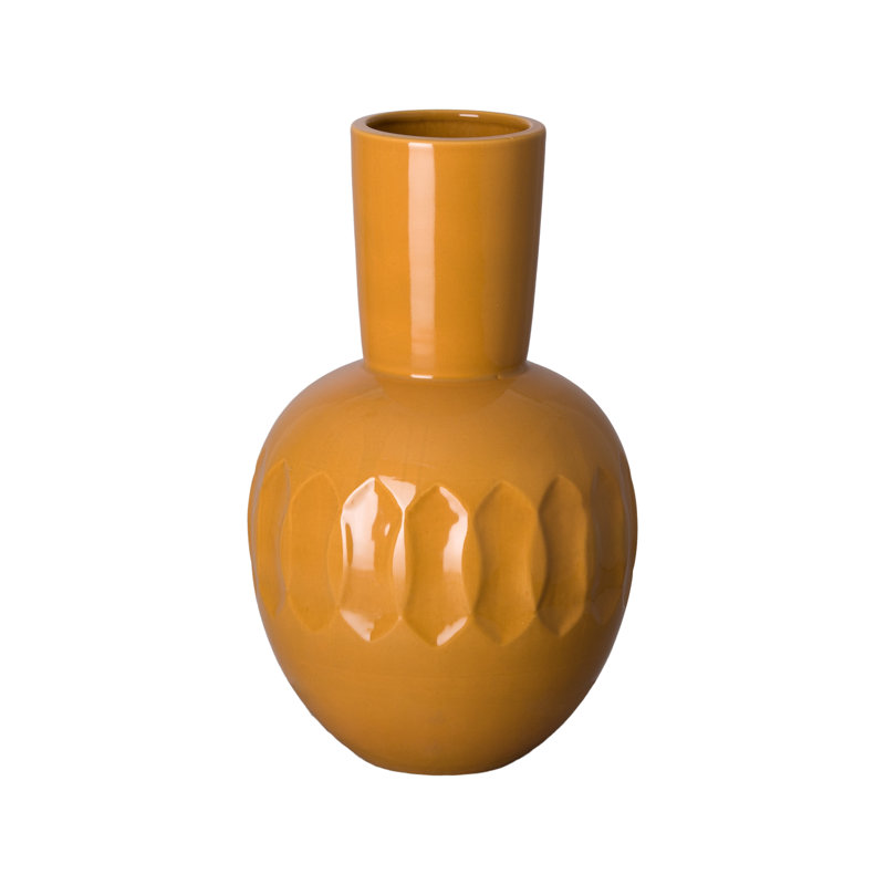 Vase de table en céramique 16 po Steib Butterscotch