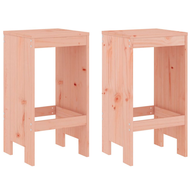 Nedyu Solid Wood Counter Stool, Brown, Bar Stool (29.5" Seat Height)