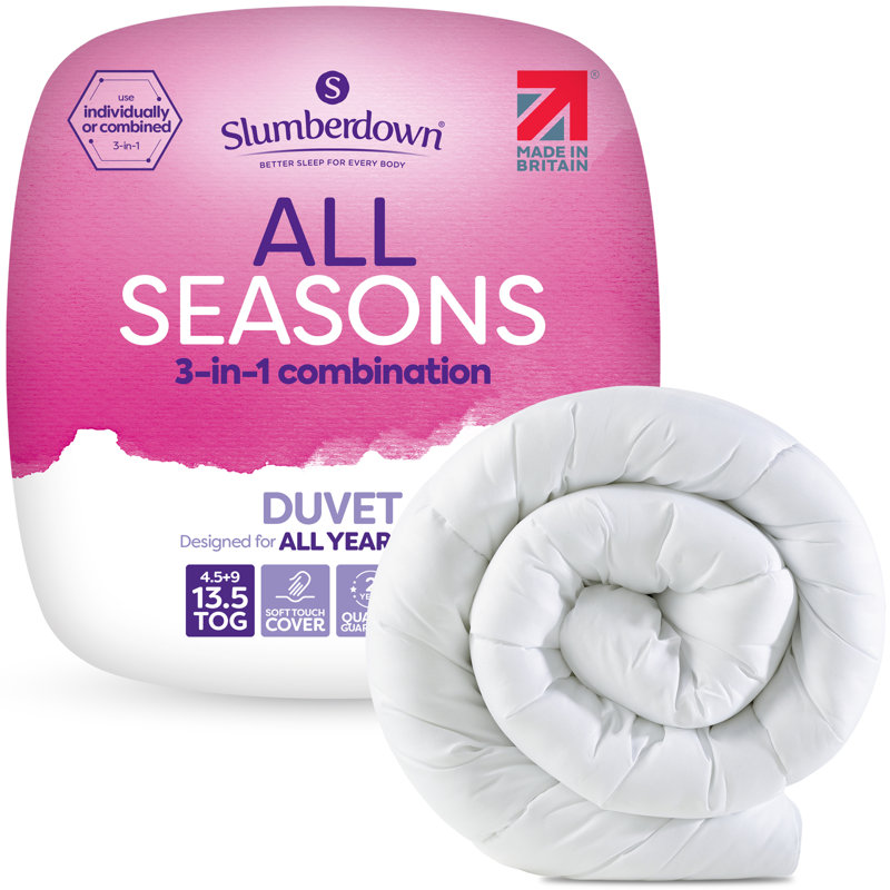 Slumberdown Cosy Nights 13.5 Tog All Seasons Duvet, Double