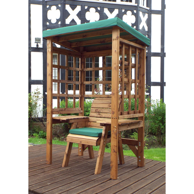 Figueroa Solid Wood Outdoor Bench, Green