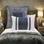 Ensemble de literie bleu marine élégant, jacquard en polyester, très grand