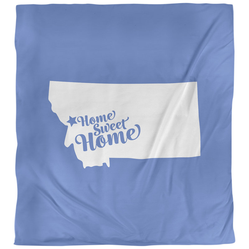 Housse de couette missoula doux, Microfibre, Housse de couette pour très grand lit, Bleu