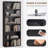 6-Tier Modern Bookcase with Adjustable Shelves & Anti-Tipping Design (63" H)-89479152-89479153