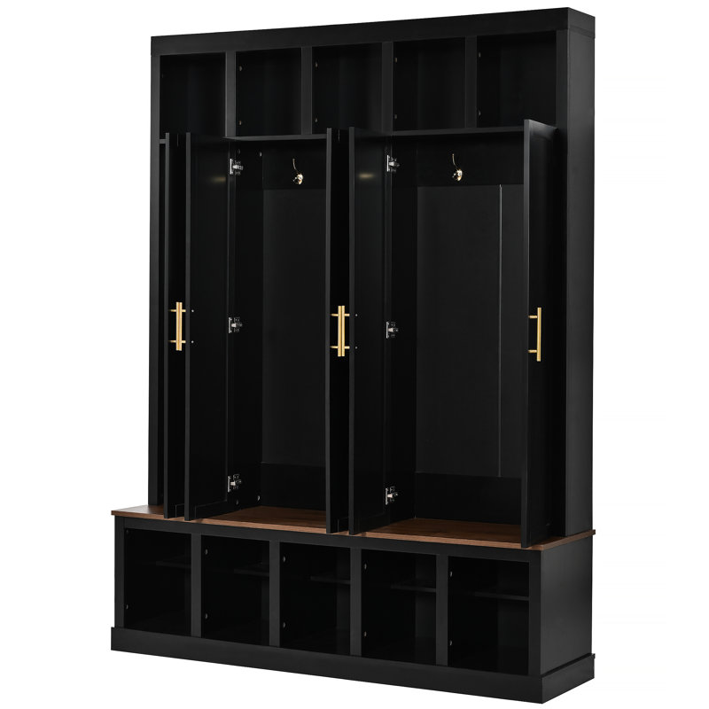 Armoire de rangement Farmhouse, Noir