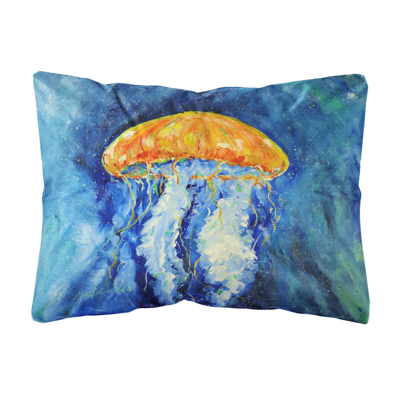  Coussin intérieur / extérieur en tissu Calm Water Jellyfish
