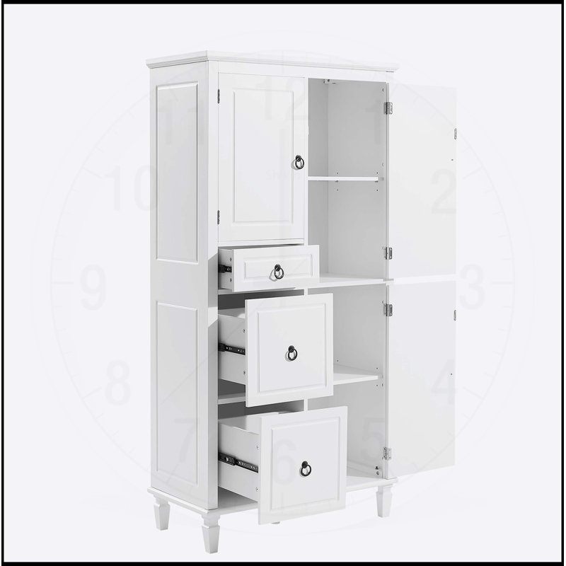 Versatile Multi-Functional Storage Cabinet With Adjustable Shelves And Multiple Compartments For Various Spaces