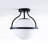 11.2" W 1-Light Frosted Glass Sphere Semi Flush Mount -137798846