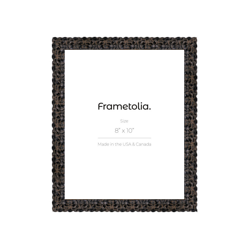Cadre mural Frametolia Golden Age - largeur 1-1 / 2 po - sans passe-partout, Noir, 8 po x 10 po