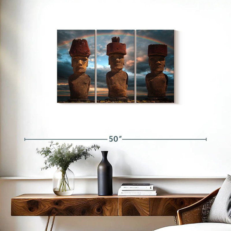 Lilie Moai Statues, 20" H x 33" W